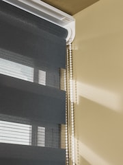 Grey Ready Made Day and Night Zebra Roller Blind - Image 6 of 7