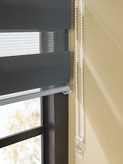 Grey Ready Made Day and Night Zebra Roller Blind - Image 7 of 7