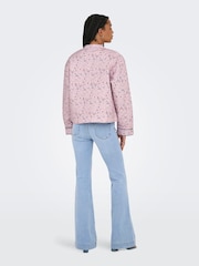 ONLY Pink Printed Quilted Short Jacket - Image 3 of 6