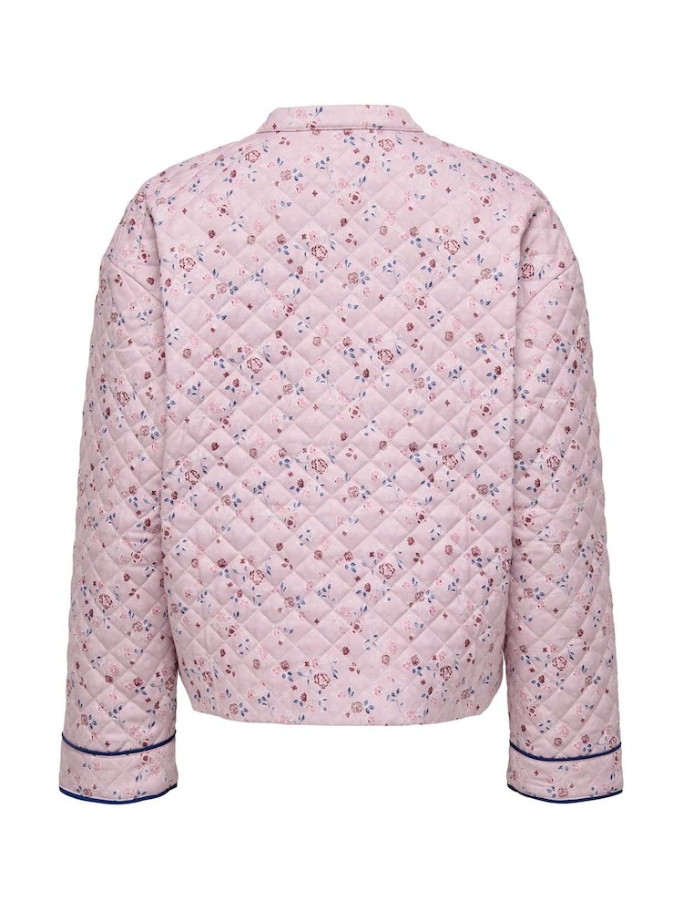 ONLY Pink Printed Quilted Short Jacket - Image 6 of 6