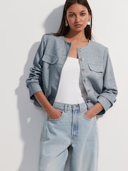 Denim Linen Rich Trophy Jacket - Image 3 of 6