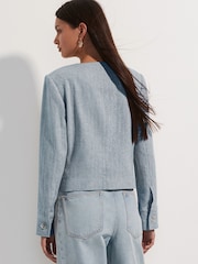 Denim Linen Rich Trophy Jacket - Image 4 of 6