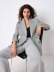 Black/White Mini Houndstooth Military Blazer - Image 2 of 5