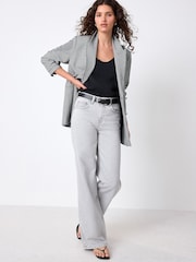 Black/White Mini Houndstooth Military Blazer - Image 3 of 5