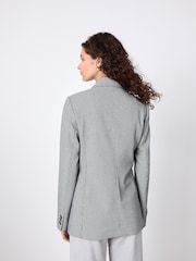 Black/White Mini Houndstooth Military Blazer - Image 4 of 5