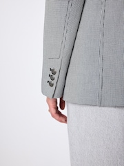 Black/White Mini Houndstooth Military Blazer - Image 5 of 5