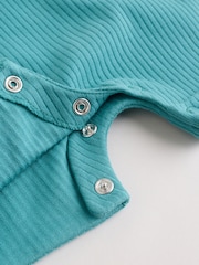 Green Grandad Button Neck Baby Rompers 4 Pack - Image 13 of 14