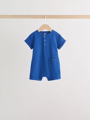 Green Grandad Button Neck Baby Rompers 4 Pack - Image 7 of 14