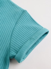 Green Grandad Button Neck Baby Rompers 4 Pack - Image 9 of 14