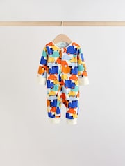 Multi Two Way Zip Baby Sleepsuit 5 Pack (0mths-3yrs) - Image 3 of 14