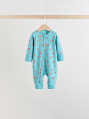 Multi Two Way Zip Baby Sleepsuit 5 Pack (0mths-3yrs) - Image 4 of 14