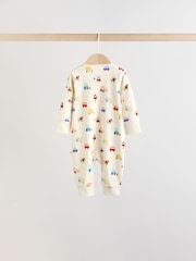 Multi Two Way Zip Baby Sleepsuit 5 Pack (0mths-3yrs) - Image 8 of 14