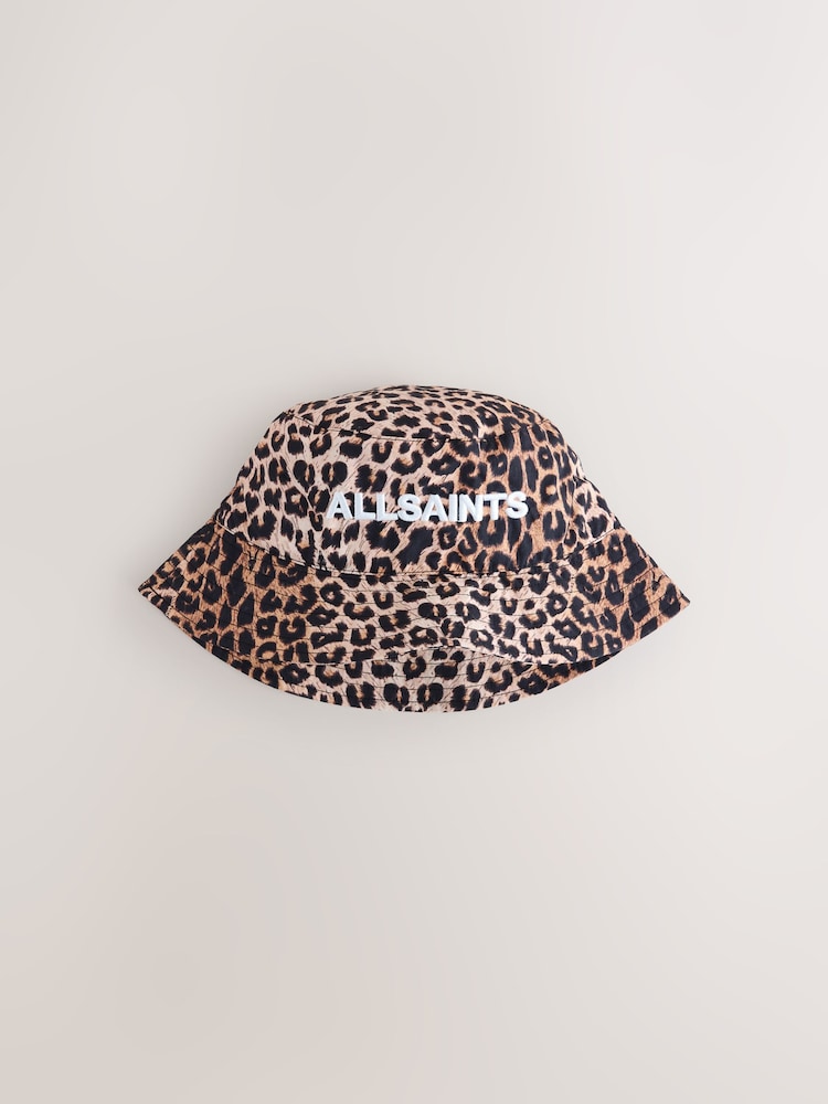 smALLSAINTS Leopard Logo Bucket Hat - Image 1 of 5 smALLSAINTS Leopard Logo Bucket Hat - Image 1 of 5
