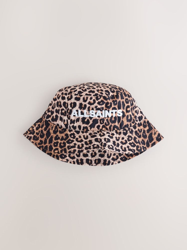 All Saints Blush Leopard Print Hat All Saints | Accessories | All Saints Tan And Gray Leopard  main image 3