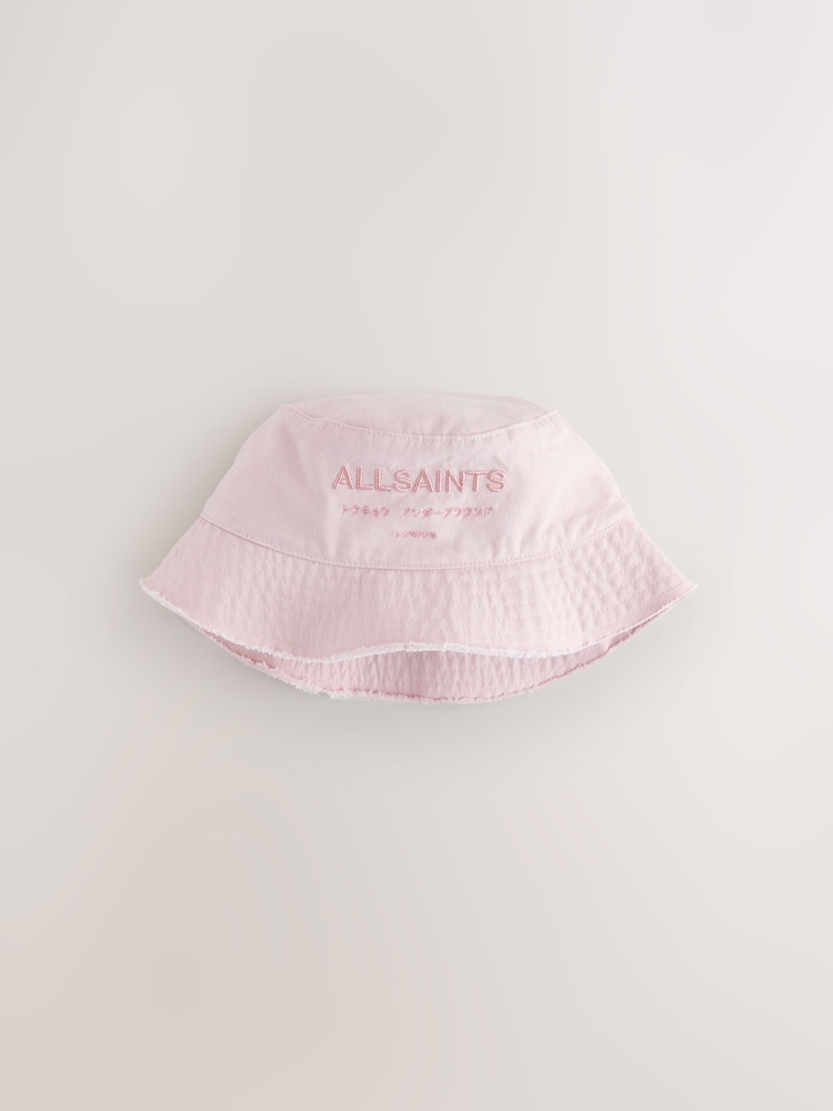 smALLSAINTS Metallic Pink Underground Logo Bucket Hat - Image 1 of 3 smALLSAINTS Metallic Pink Underground Logo Bucket Hat - Image 1 of 3