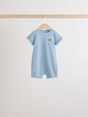 Blue Transport Printed 100% Cotton Baby Rompers 4 Pack - Image 3 of 12