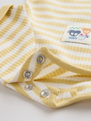 Blue Transport Printed 100% Cotton Baby Rompers 4 Pack - Image 9 of 12