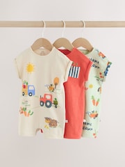 Farmyard Jersey Baby Rompers 3 Pack - Image 1 of 11