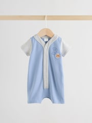 Blue Baby Jersey Rompers 2 Pack - Image 4 of 12