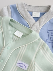 Blue Baby Jersey Rompers 2 Pack - Image 7 of 12