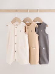 グレー - ベビー・ジャージー素材タンクトップロンパース - 画像 1 / 9