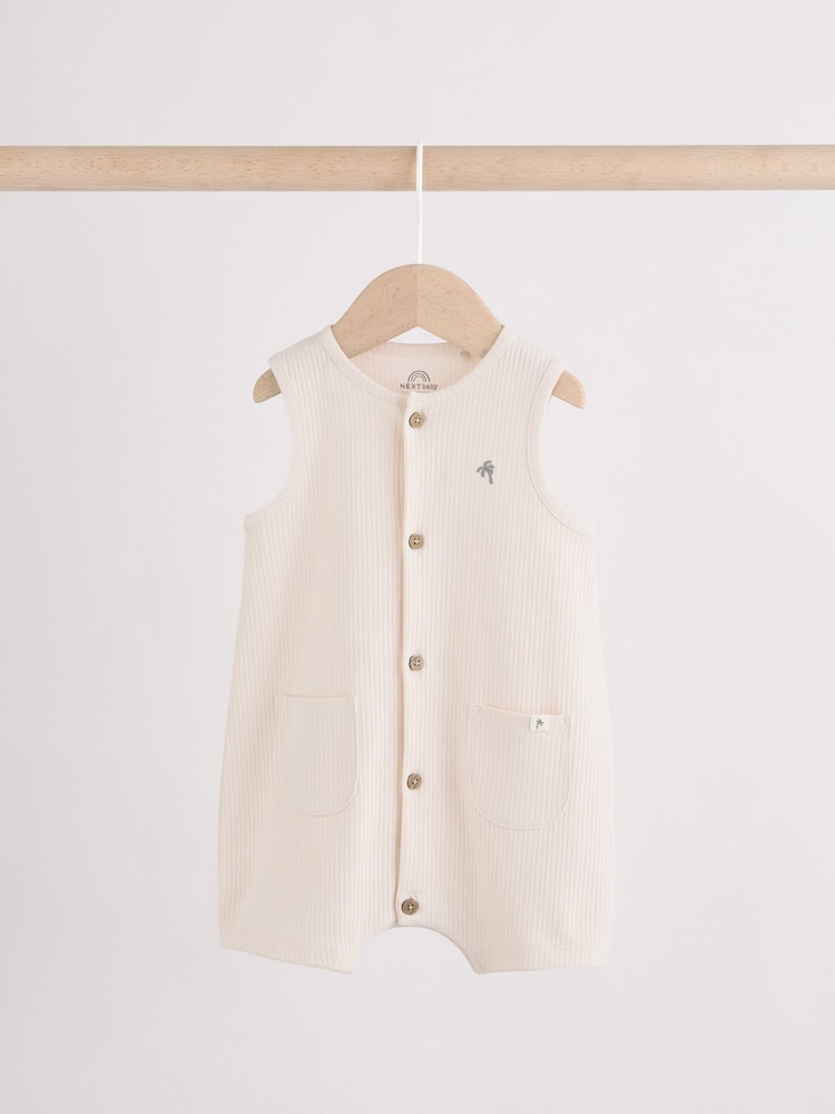 グレー - ベビー・ジャージー素材タンクトップロンパース - 画像 2 / 9