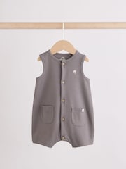 グレー - ベビー・ジャージー素材タンクトップロンパース - 画像 4 / 9
