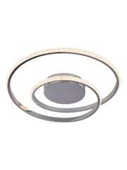 Searchlight Chrome/White Hazel LED Ceiling Flush Light - Image 2 of 4