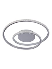 Searchlight Chrome/White Hazel LED Ceiling Flush Light - Image 3 of 4