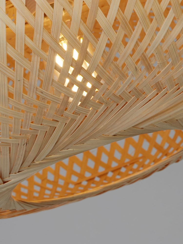 Searchlight White Havana Wood Flush Ceiling Light - Image 4 of 4 Searchlight White Havana Wood Flush Ceiling Light - Image 4 of 4