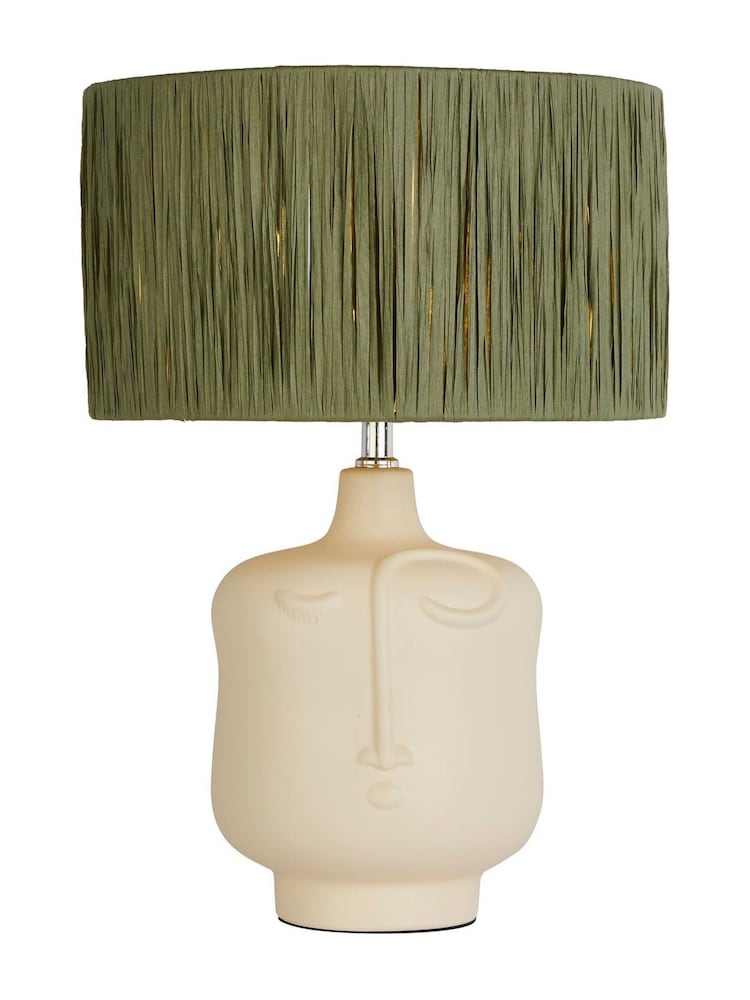 Searchlight White Talia Face Table Lamp - Image 2 of 4