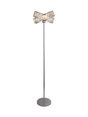 Searchlight Chrome/Clear Madea 2 Band Floor Lamp - Image 2 of 4