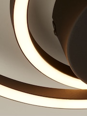 Searchlight Matt Black/White Hazel LED Ceiling Flush Light - Image 4 of 4