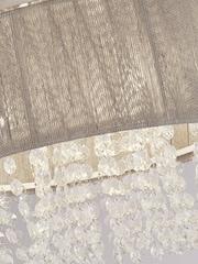 Searchlight Grey/Chrome/White/Clear Sophia 3 Light Flush Ceiling Light With Drops - Image 4 of 4