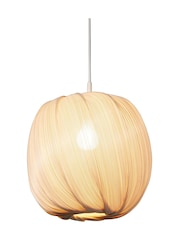 Searchlight Beige Cocoon Wood Shade - Image 2 of 4