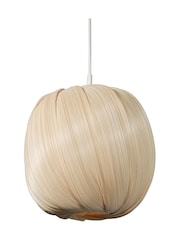 Searchlight Beige Cocoon Wood Shade - Image 3 of 4