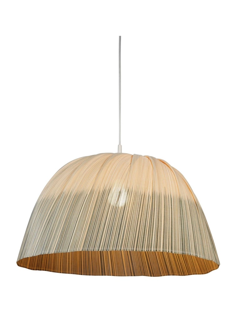 Searchlight Natural/Blue Cairo Ombre Pendant Shade - Image 2 of 4 Searchlight Natural/Blue Cairo Ombre Pendant Shade - Image 2 of 4