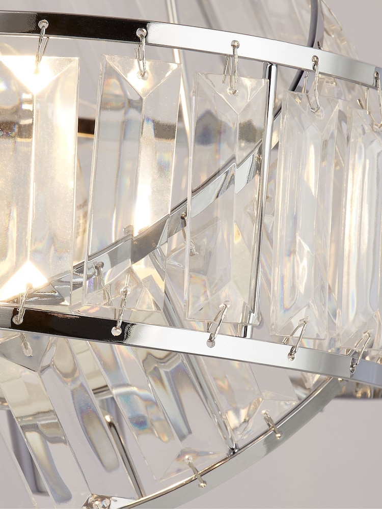Searchlight Chrome/Clear Madea 2 Band Table Lamp - Image 4 of 4