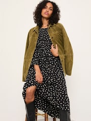 FatFace Mabel Black Polka Dot Midi Dress - Image 3 of 7