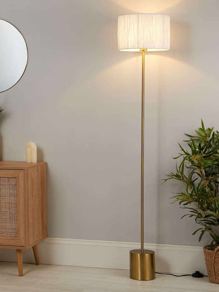 Searchlight White/Gold Isadora Floor Lamp - Image 1 of 4