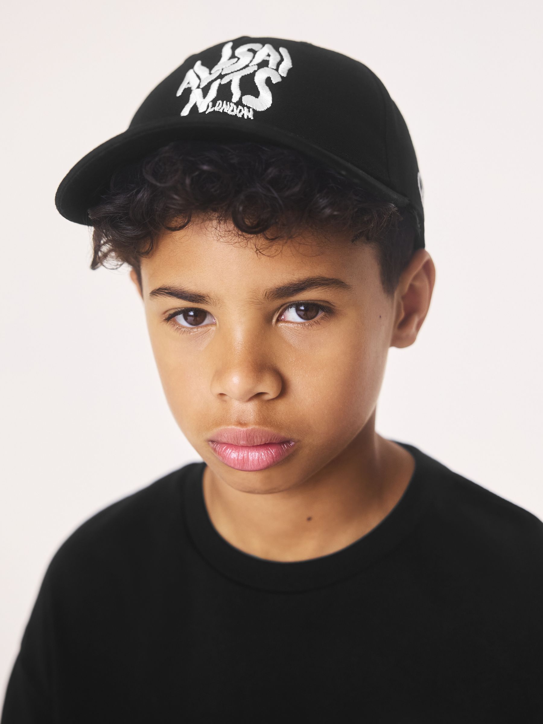 Buy smALLSAINTS Black Logo Baseball Cap from the Next UK online shop