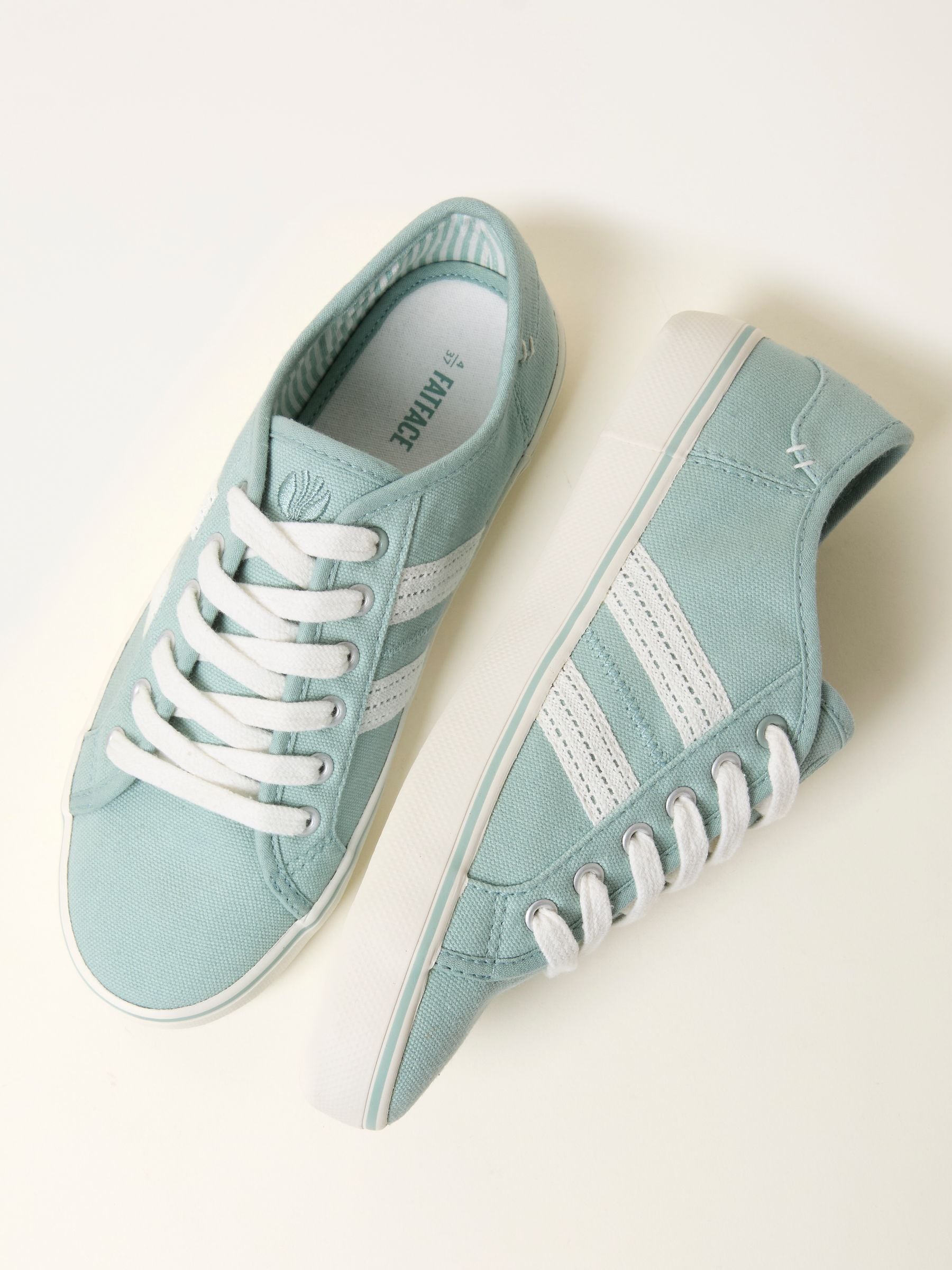 Buy FatFace Lola Green Haze Canvas Trainer from Next Singapore