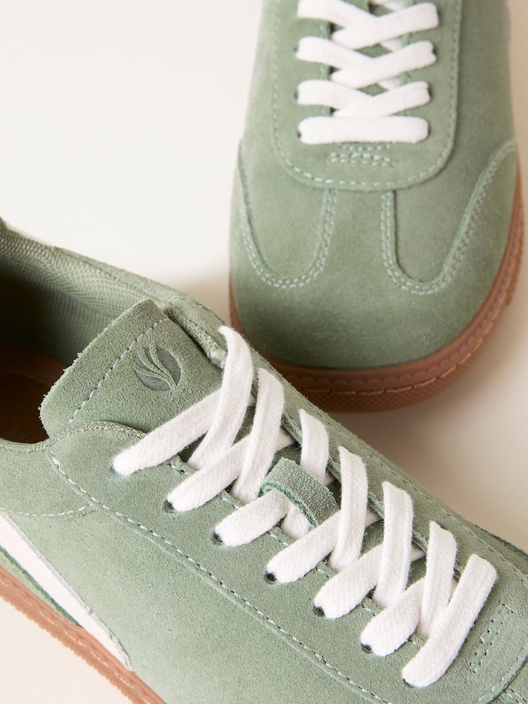 FatFace Fia Sage Green Retro Trainer - Image 2 of 3