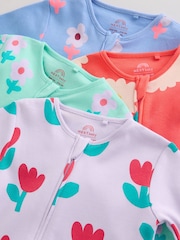 Lilac Purple Two Way Zip Baby Sleepsuit 4 Pack (0mths-3yrs) - Image 9 of 12