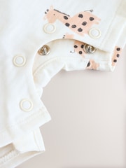 White Printed I Love My Mummy - Salopetă din jerseu pentru bebeluși - Imaginea 6 din 8