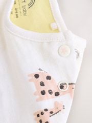 White Printed I Love My Mummy - Salopetă din jerseu pentru bebeluși - Imaginea 7 din 8