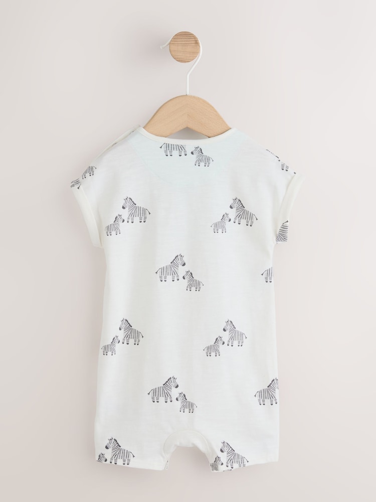 White All Over Printed I Love My Daddy Baby Jersey Romper - Image 2 of 5