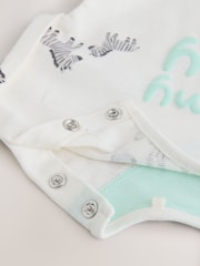 White All Over Printed I Love My Daddy Baby Jersey Romper - Image 3 of 5