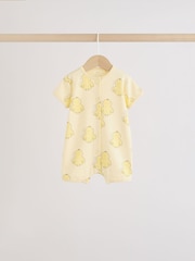 Yellow Easter Character Button Through Baby Jersey Rompers 3 Pack - Image 5 of 10