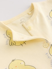 Yellow Easter Character Button Through Baby Jersey Rompers 3 Pack - Image 8 of 10